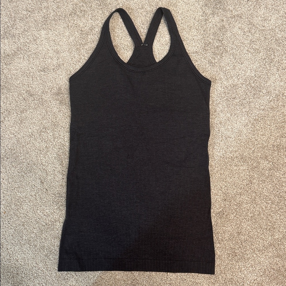 lululemon athletica charcoal grey ribbed Tank Top
